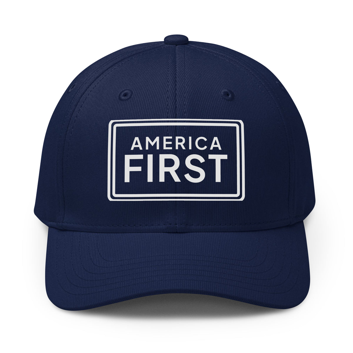 America First Framed Printed Adidas Cap Team Navy front | True American
