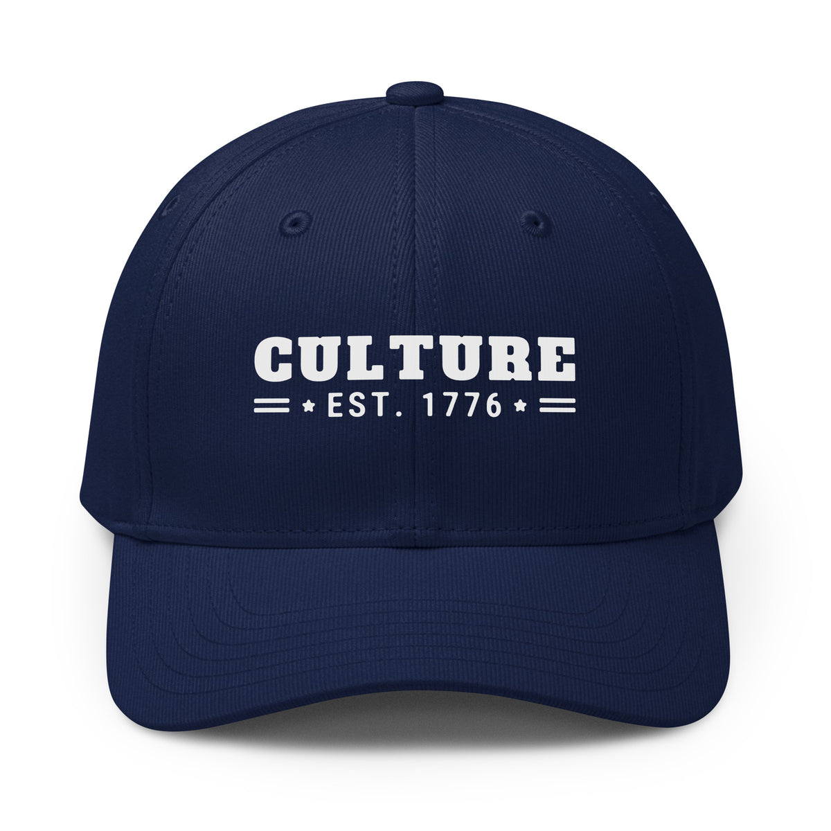 Culture Est. 1776 Cap in Team Navy Blue, front | True American