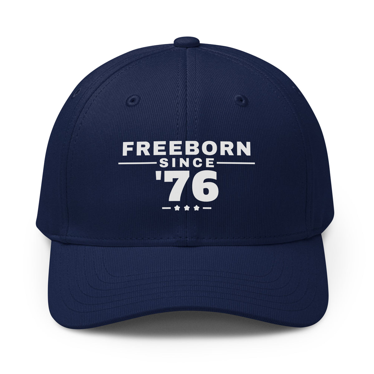 Freeborn Since '76 cap, dark blue, front | True American