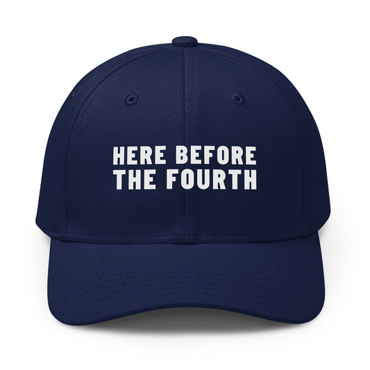 Here Before the Fourth cap, Blue, front | True American