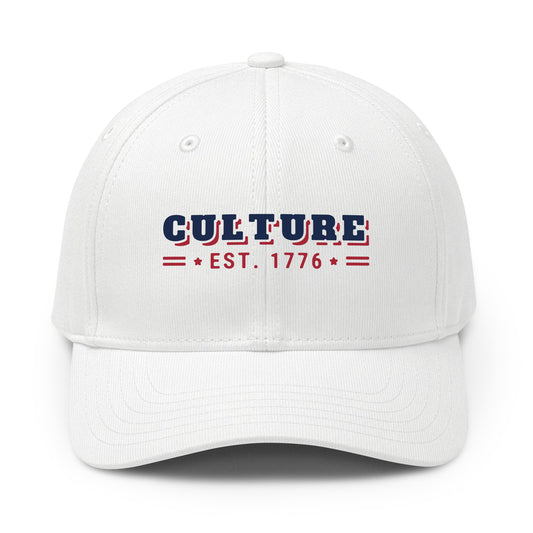 Culture Est. 1776 Cap in White, front | True American