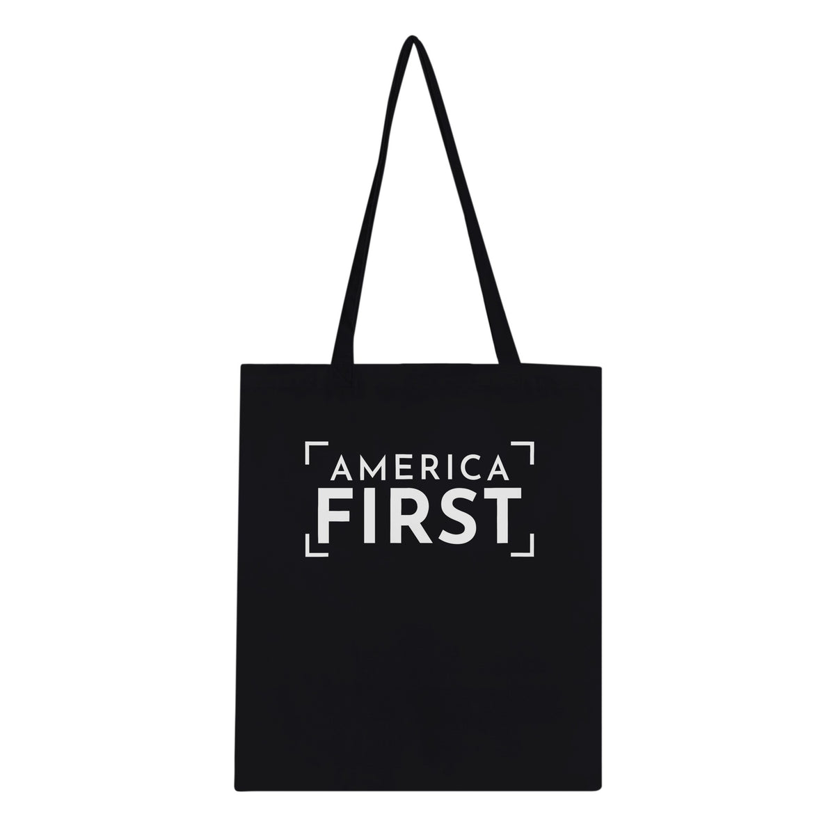 America First Bracket Classic Tote Black front | True American