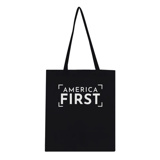 America First Bracket Classic Tote Black front | True American