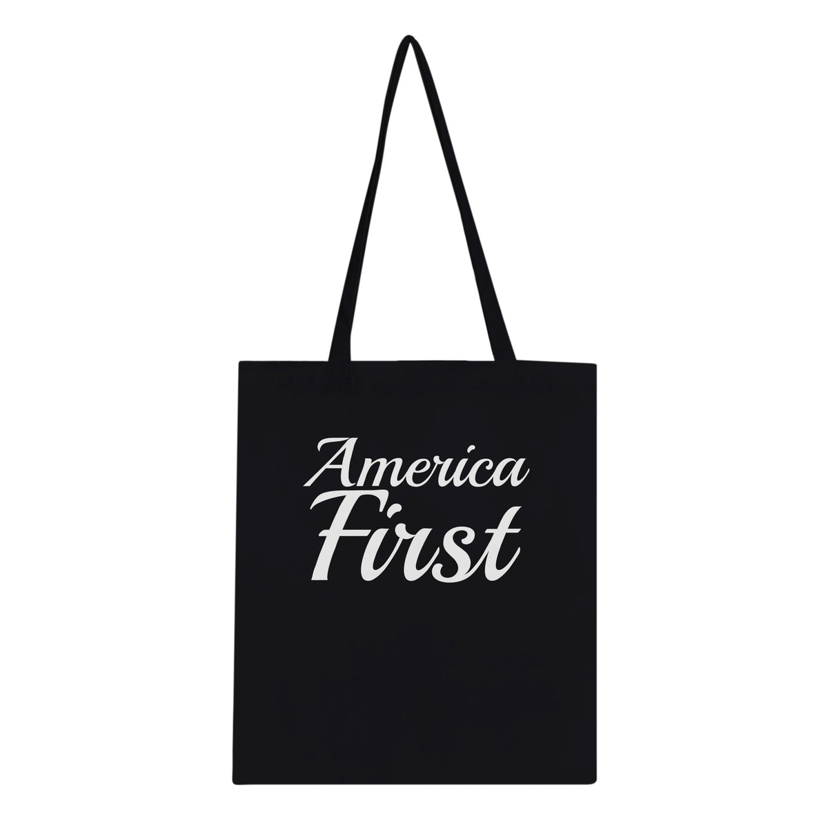 America First Brush Classic Tote Black front | True American