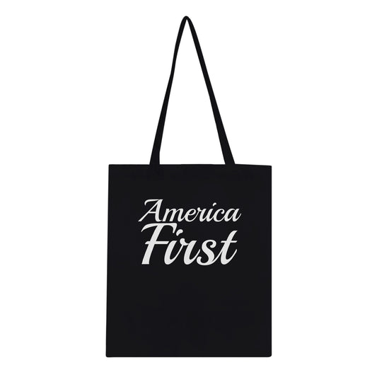 America First Brush Classic Tote Black front | True American