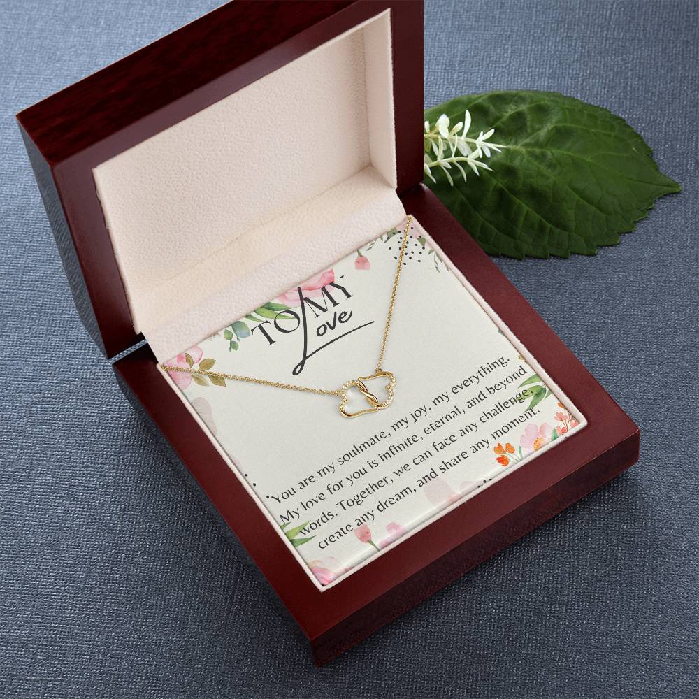 Hand Made Valentine's Gift for Your Wife 10K Solid Yellow Gold Love Knot Necklace. Fast Shipping Guaranteed