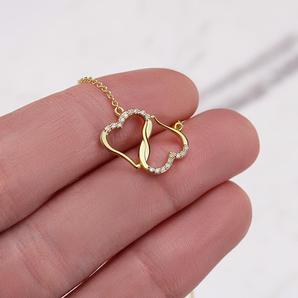 Hand Made Valentine's Gift for Your Wife 10K Solid Yellow Gold Love Knot Necklace. Fast Shipping Guaranteed
