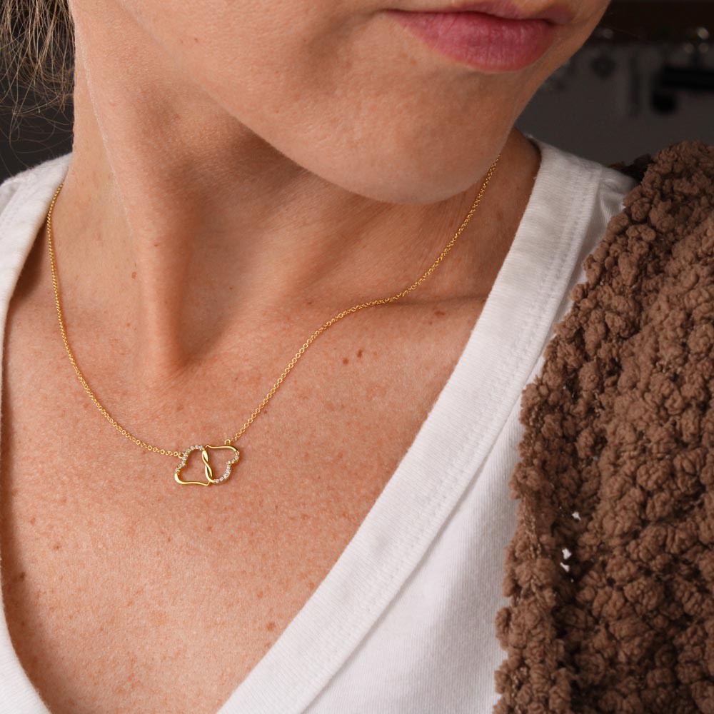Hand Made Valentine's Gift for Your Wife 10K Solid Yellow Gold Love Knot Necklace. Fast Shipping Guaranteed