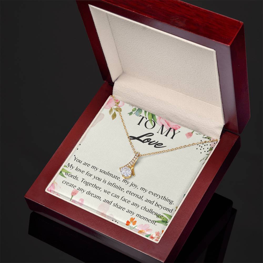 Surprise Your Love with This Necklace and a Sweet Message. Comes in an Elegant Gift Box. A Charming Gift for Your Soulmate on Her Birthday, Valentine's Day, or Any Day. Fast Shipping Guaranteed