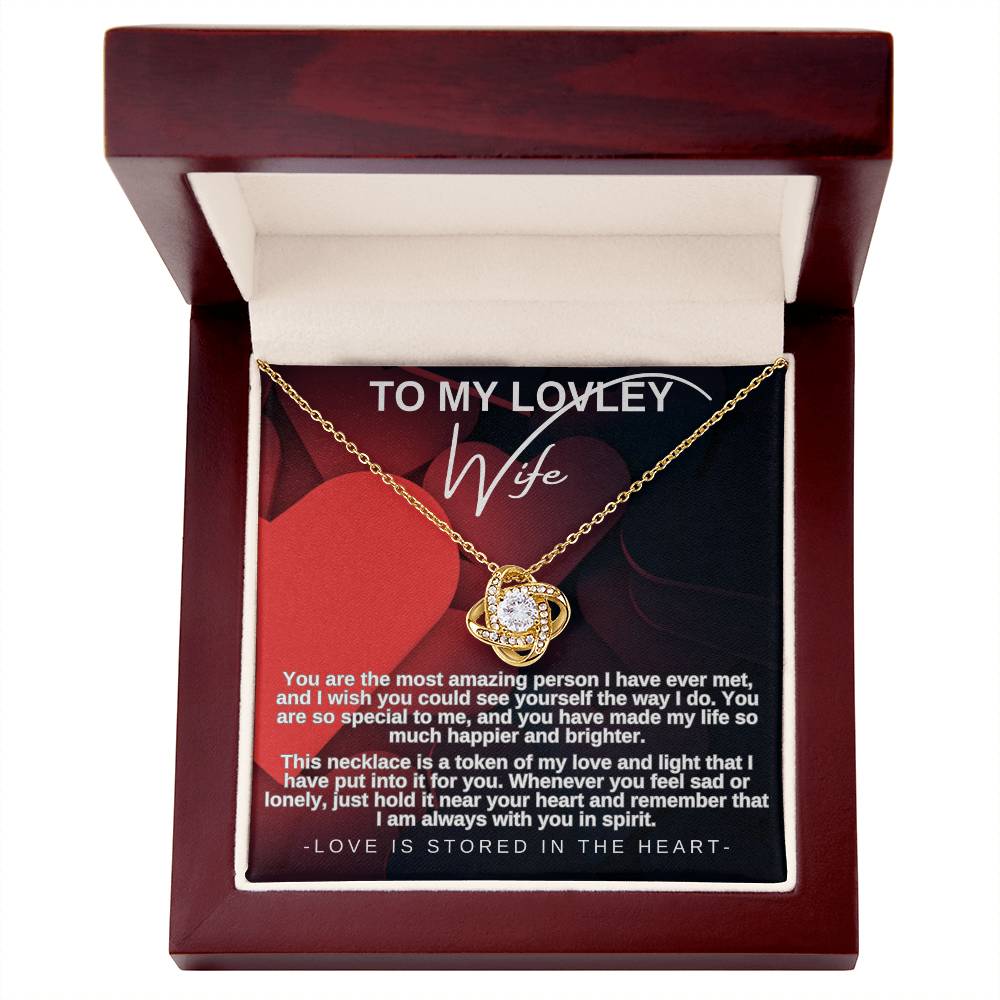 Make Your Wife Feel Special with This Exquisite Necklace and a Romantic Message. Delivered in a Classy Gift Box. A Lovely Gift for Your Soulmate on Her Birthday, Valentine's Day, or Just Because. Fast Shipping Guaranteed.