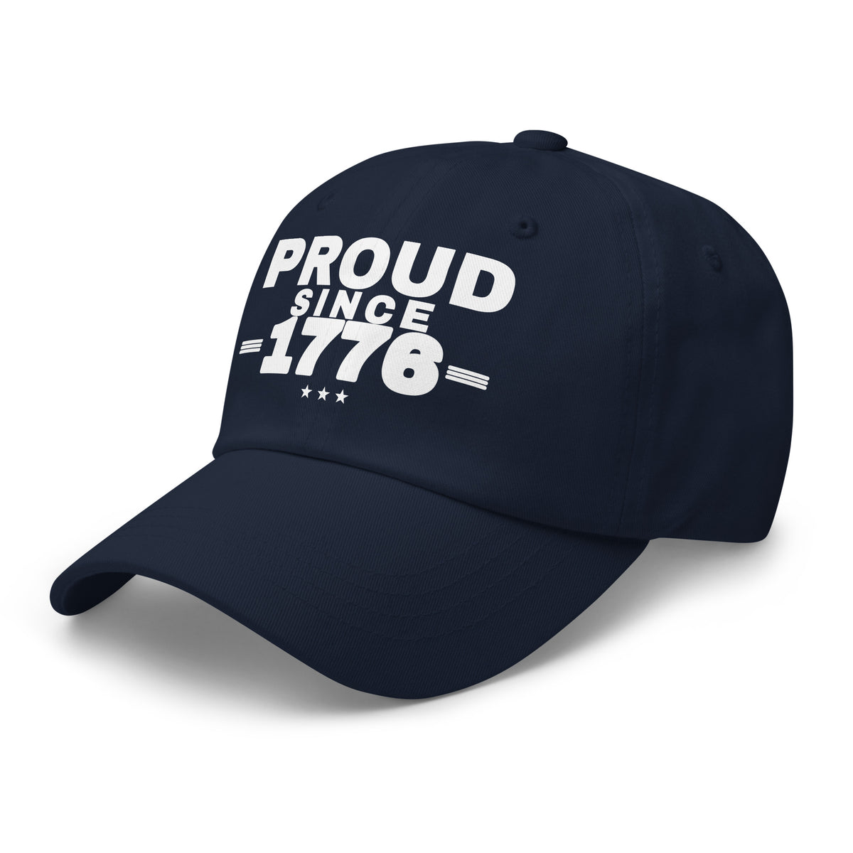 Proud Since 1776 Classic Dad Cap Navy left front | True American