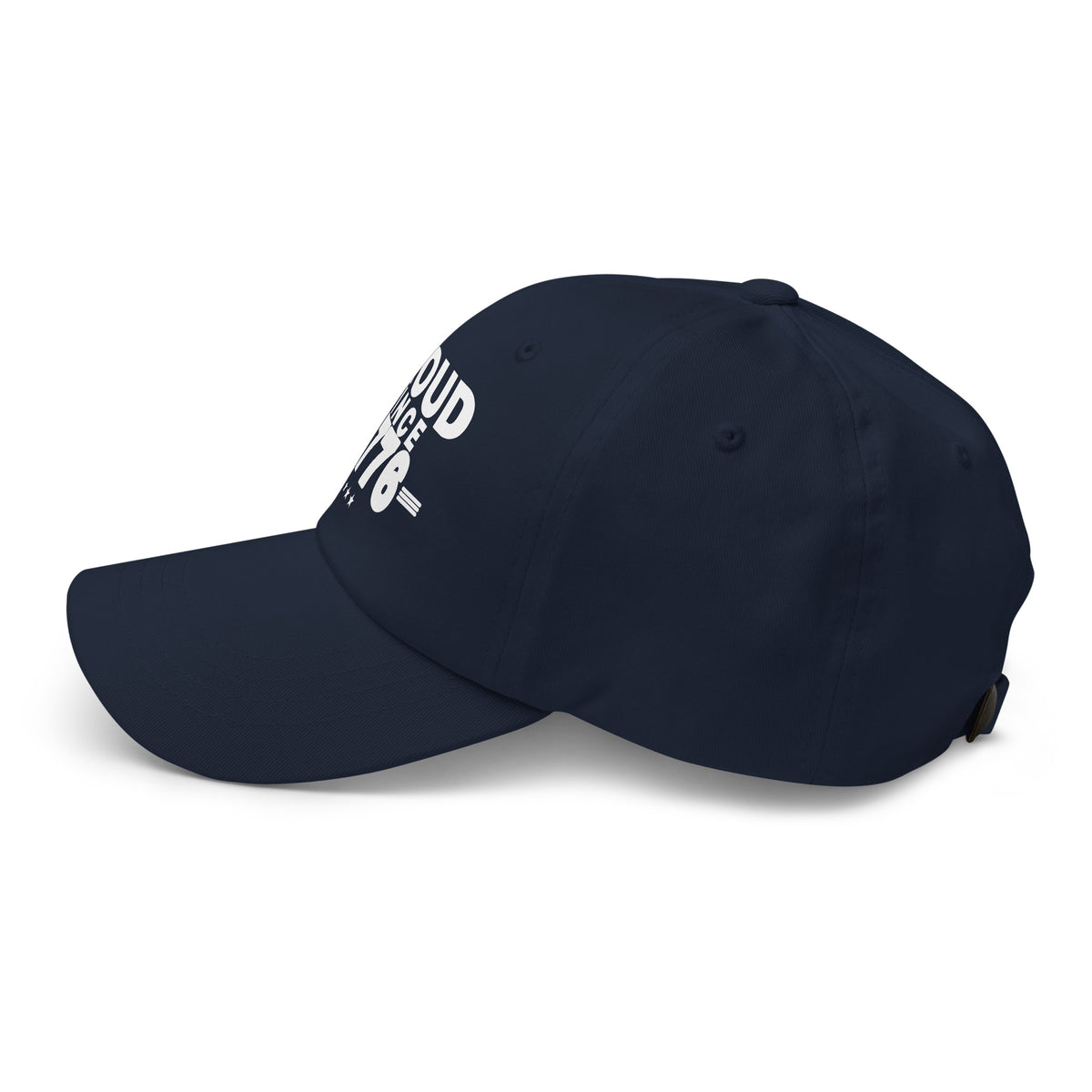 Proud Since 1776 Classic Dad Cap Navy left side | True American