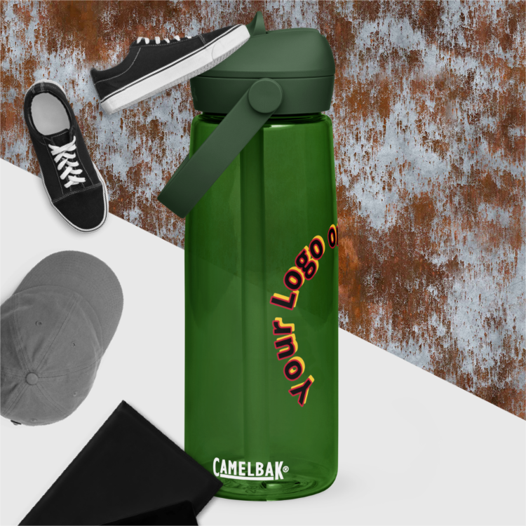 Custom Flip straw water bottle with your logo or photo