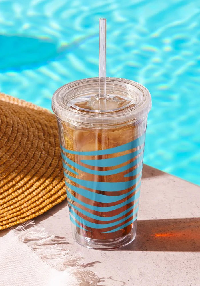 Design custom Clear plastic tumbler