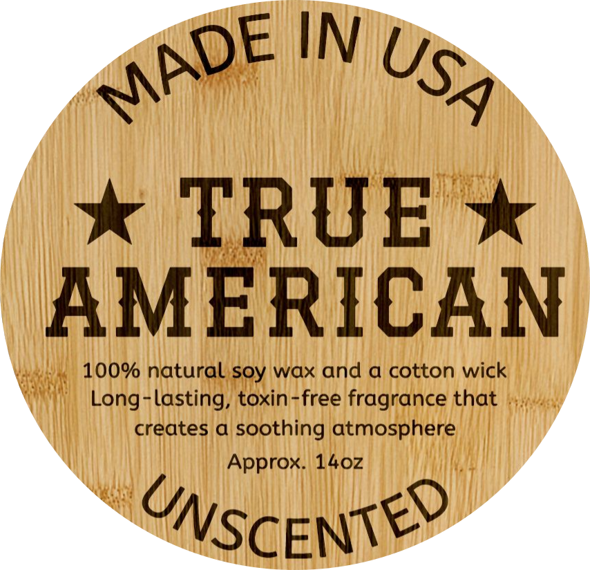 TRUE AMERICAN Scented 100% Soy Candle, 14oz (Engraving)