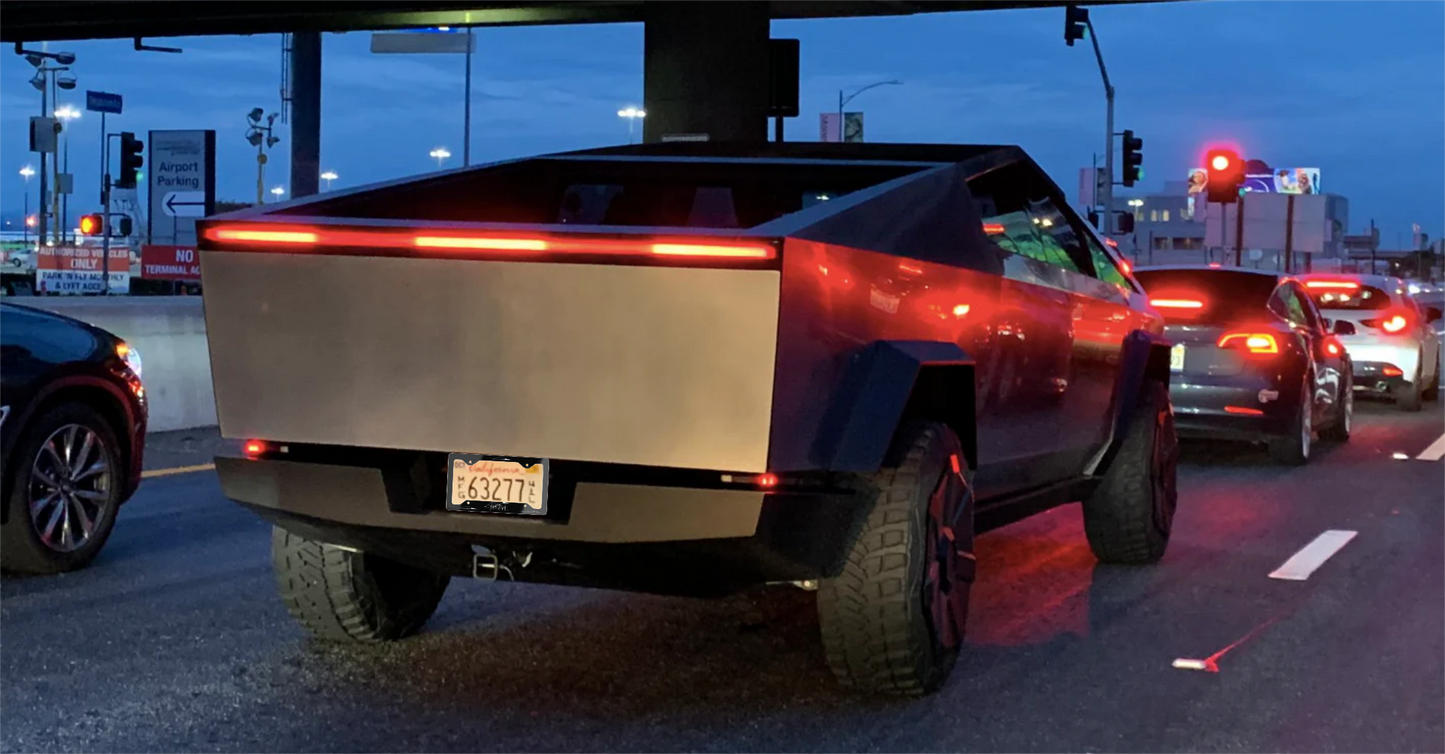 Black Cyber Truck TESLA Metal License Plate Frame