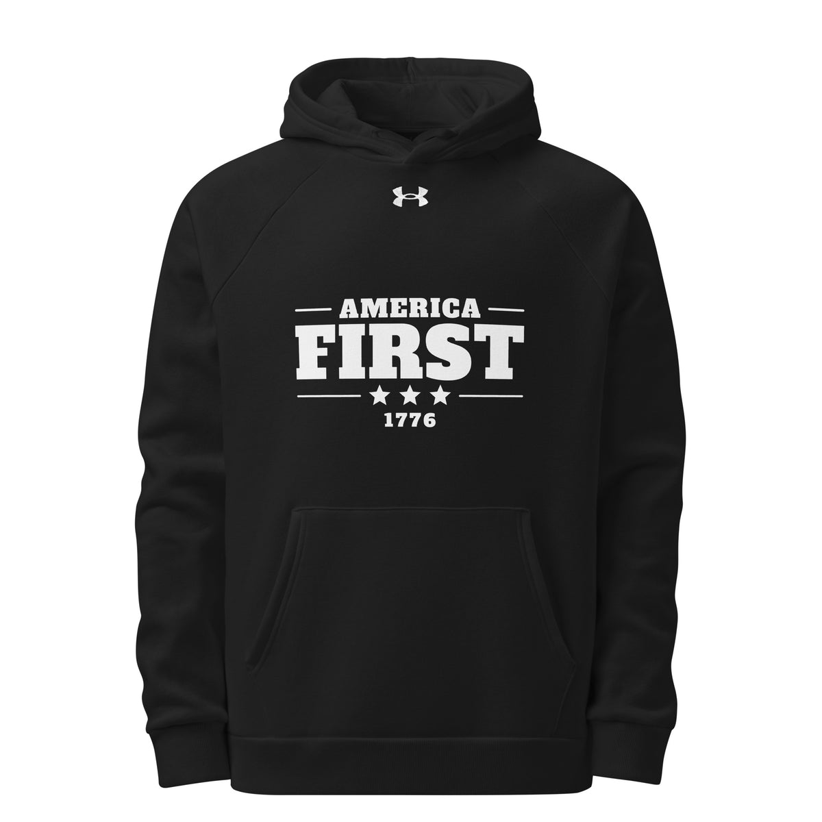 America First 1776 UA Hoodie Black front | True American