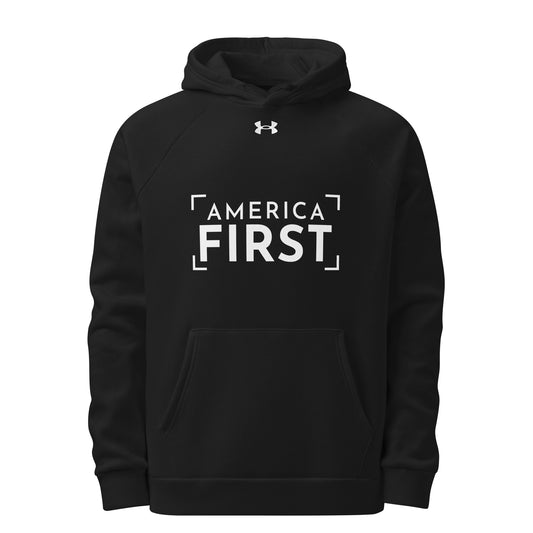 America First Bracket UA Hoodie Black front | True American