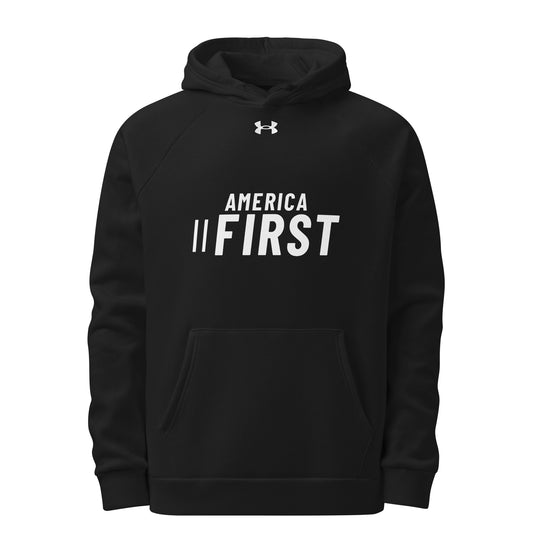 America First Sport UA Hoodie Black front | True American
