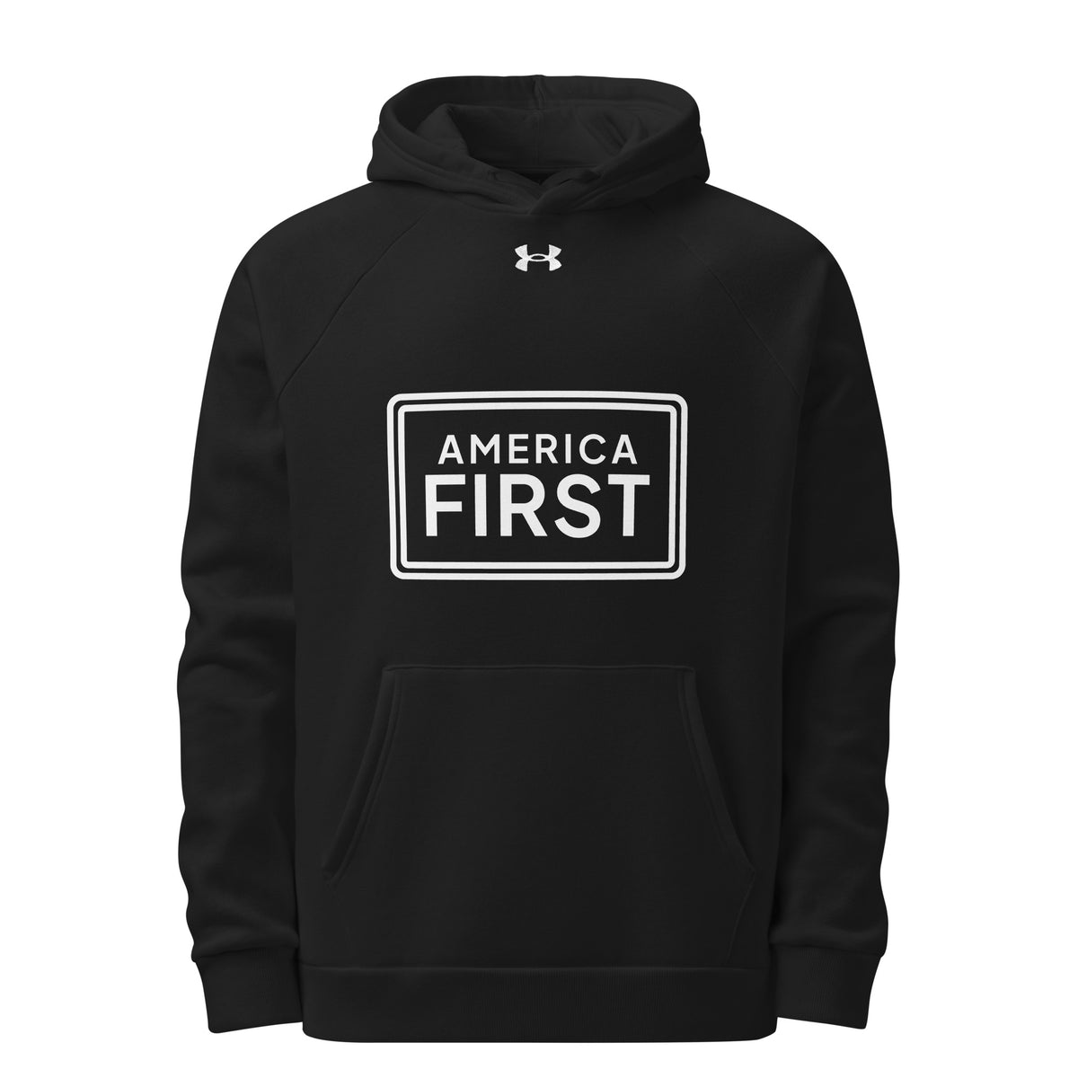America First Framed UA Hoodie Black front | True American
