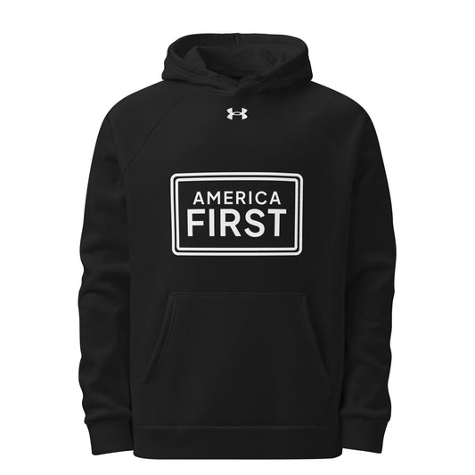 America First Framed UA Hoodie Black front | True American