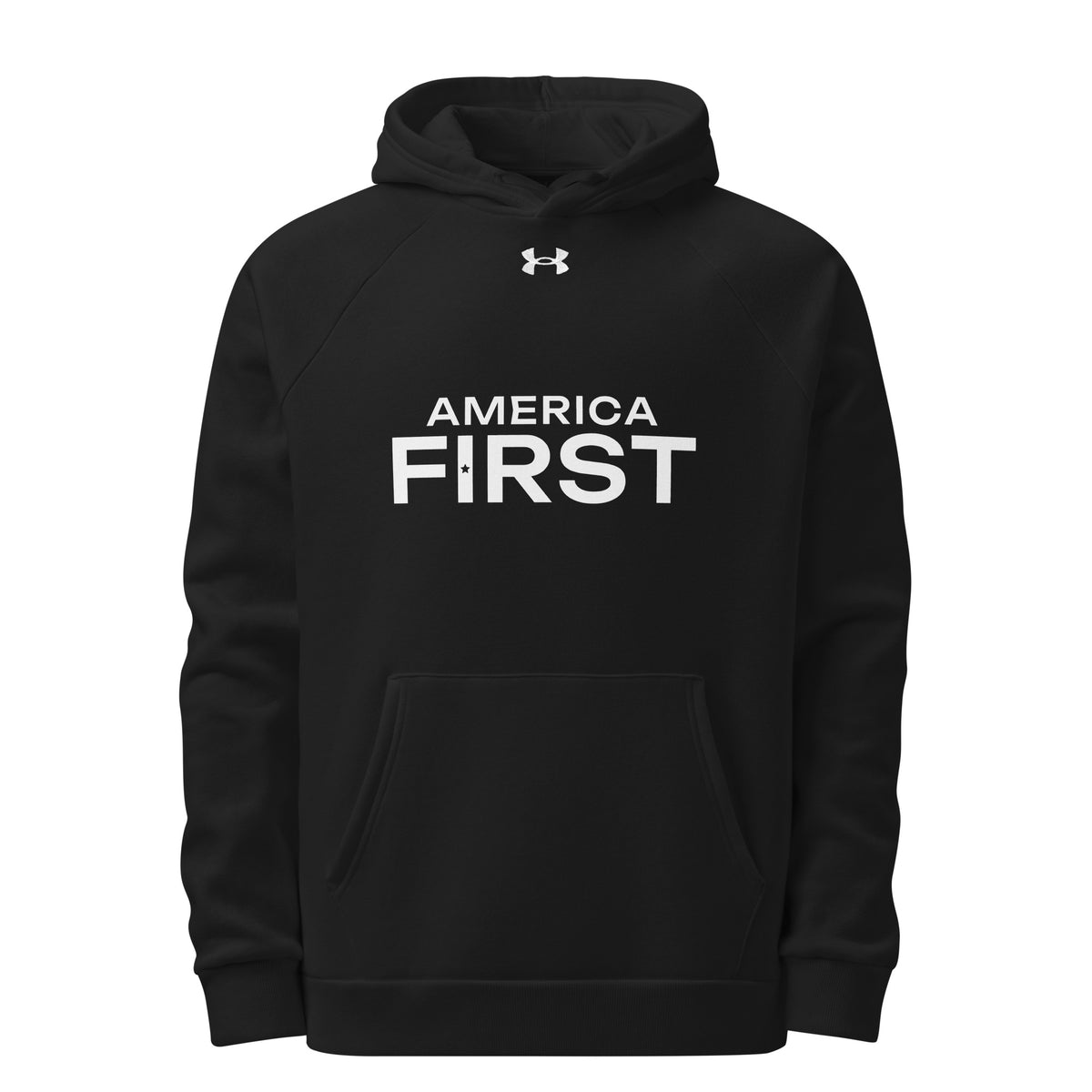 America First Hero Star UA Hoodie Black front | True American