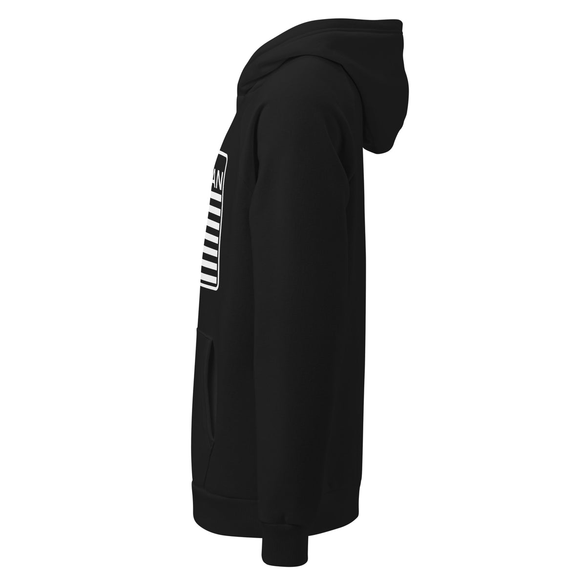 Proud American Flag Patch UA Hoodie Black left side | True American