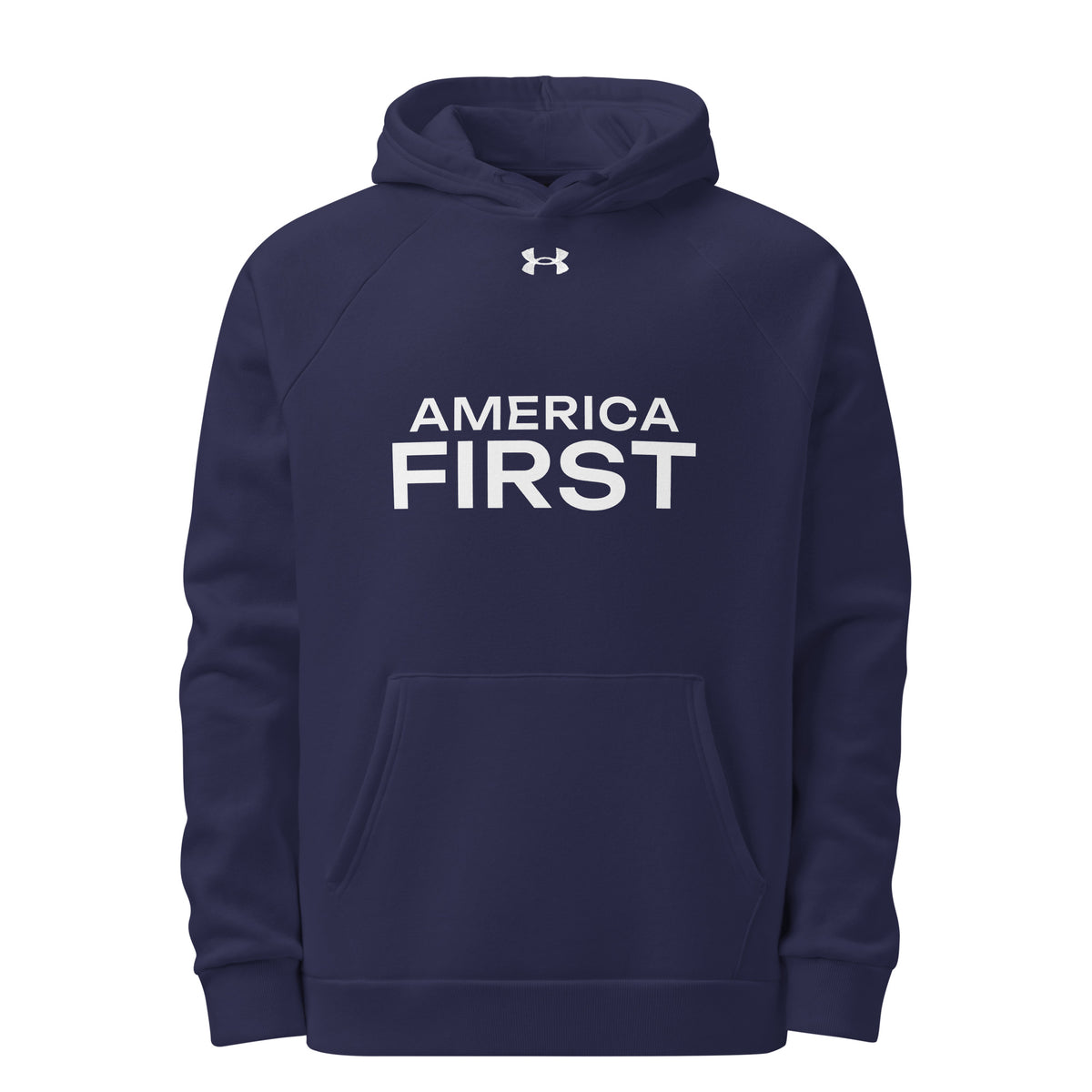America First Wide UA Hoodie Navy front | True American