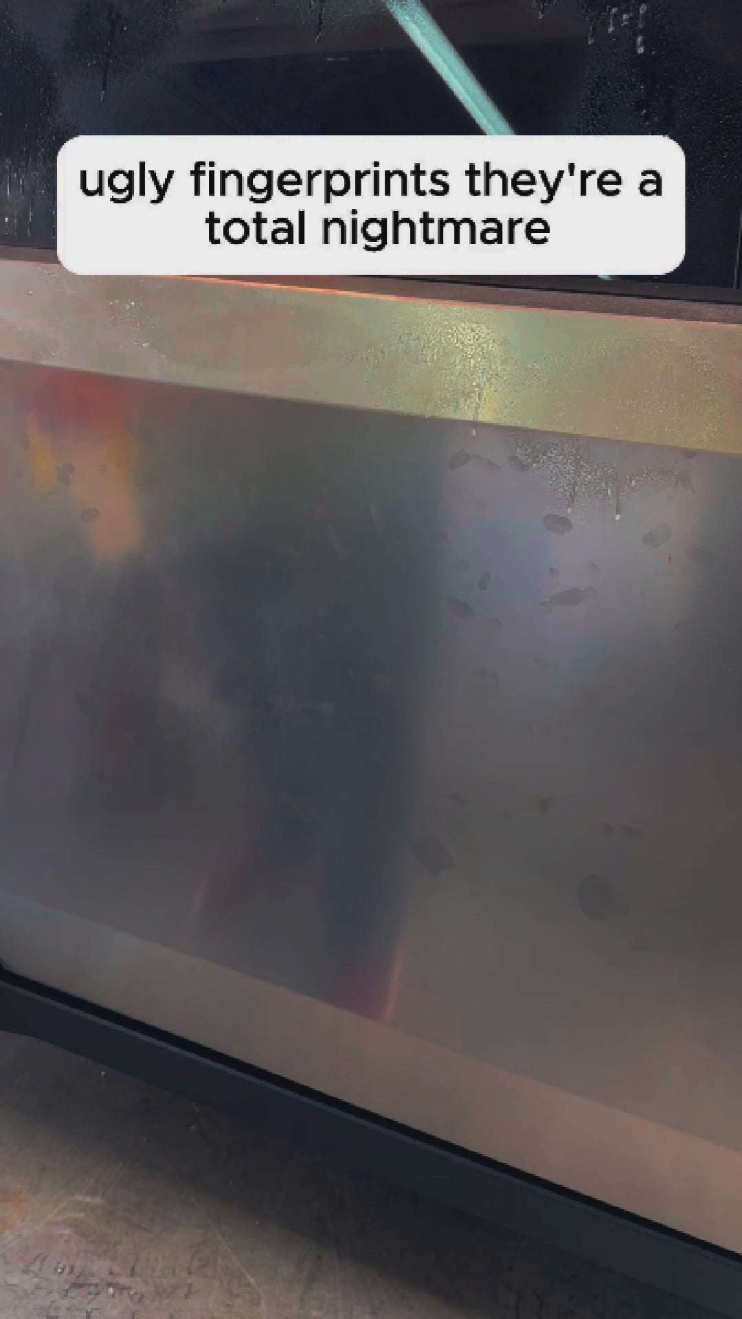 clean cybertruck no more fingerprints