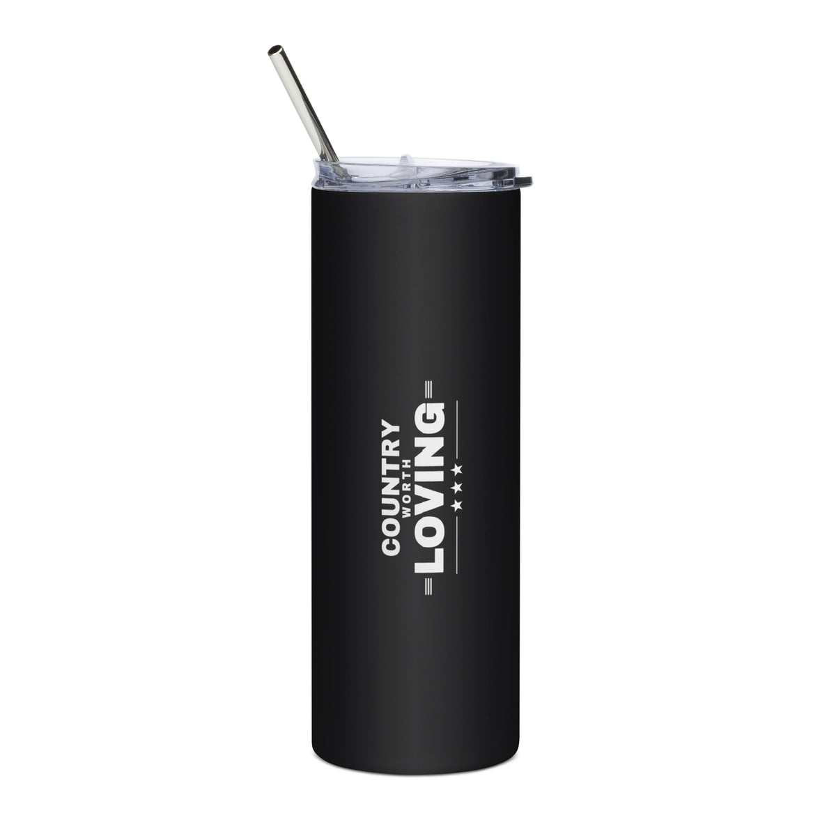 Country Worth Loving 20oz Tumbler back | True American