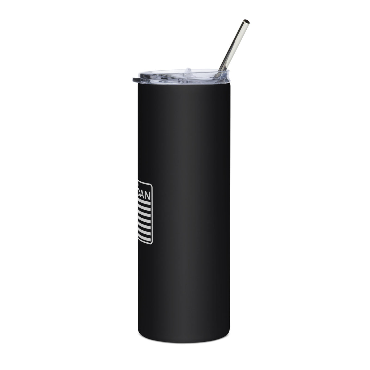 Proud American Flag Patch Tumbler left | True American