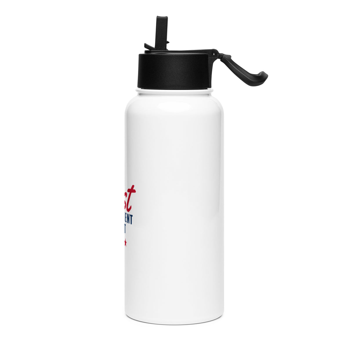 First Amendment Right 32oz Water Bottle White left side | True American
