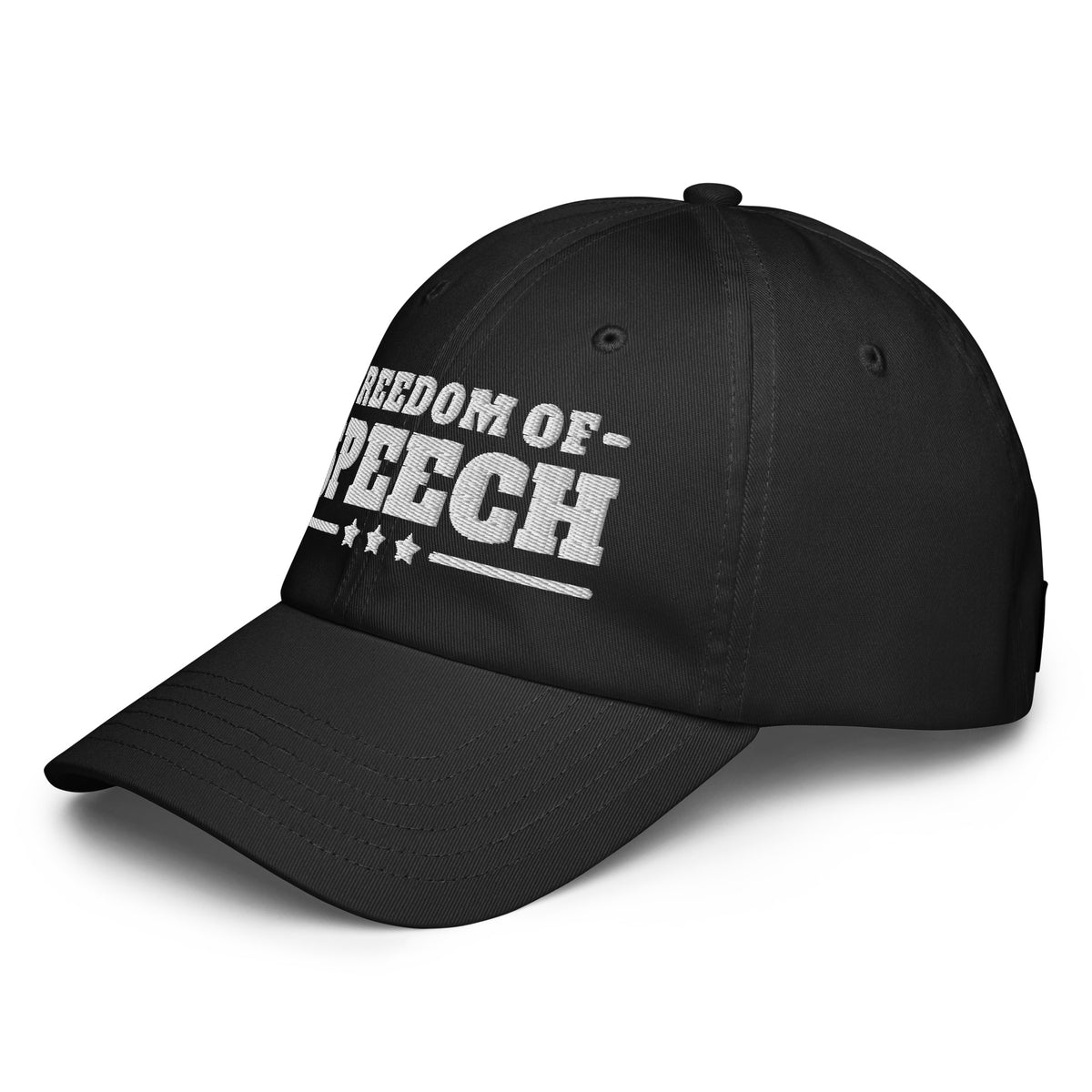 Freedom of Speech UA Dad Hat Black left front | True American