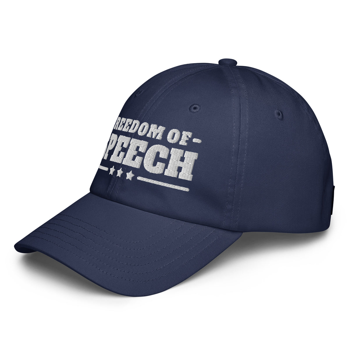 Freedom of Speech UA Dad Hat Navy left front | True American