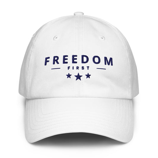 Freedom First Baseball Cap, Patriotic UA Dad Hat, White, front view