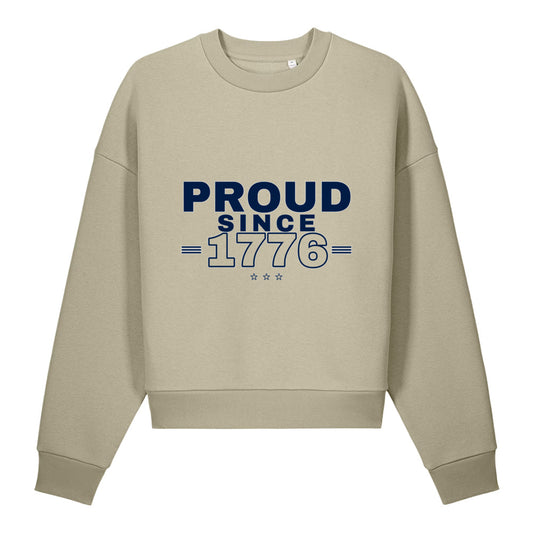 Proud Since 1776 Heavyweight Sweatshirt - "Proud Since 1776", Stone, front view
