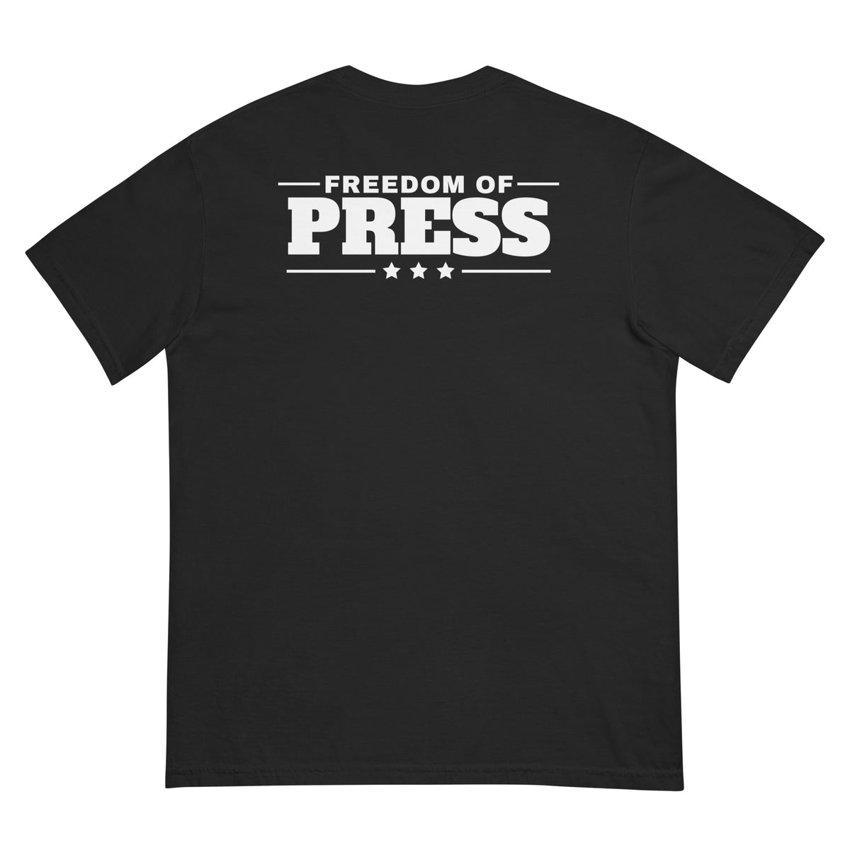 First Amendment Auditor Heavyweight Tee Black flat back | True American