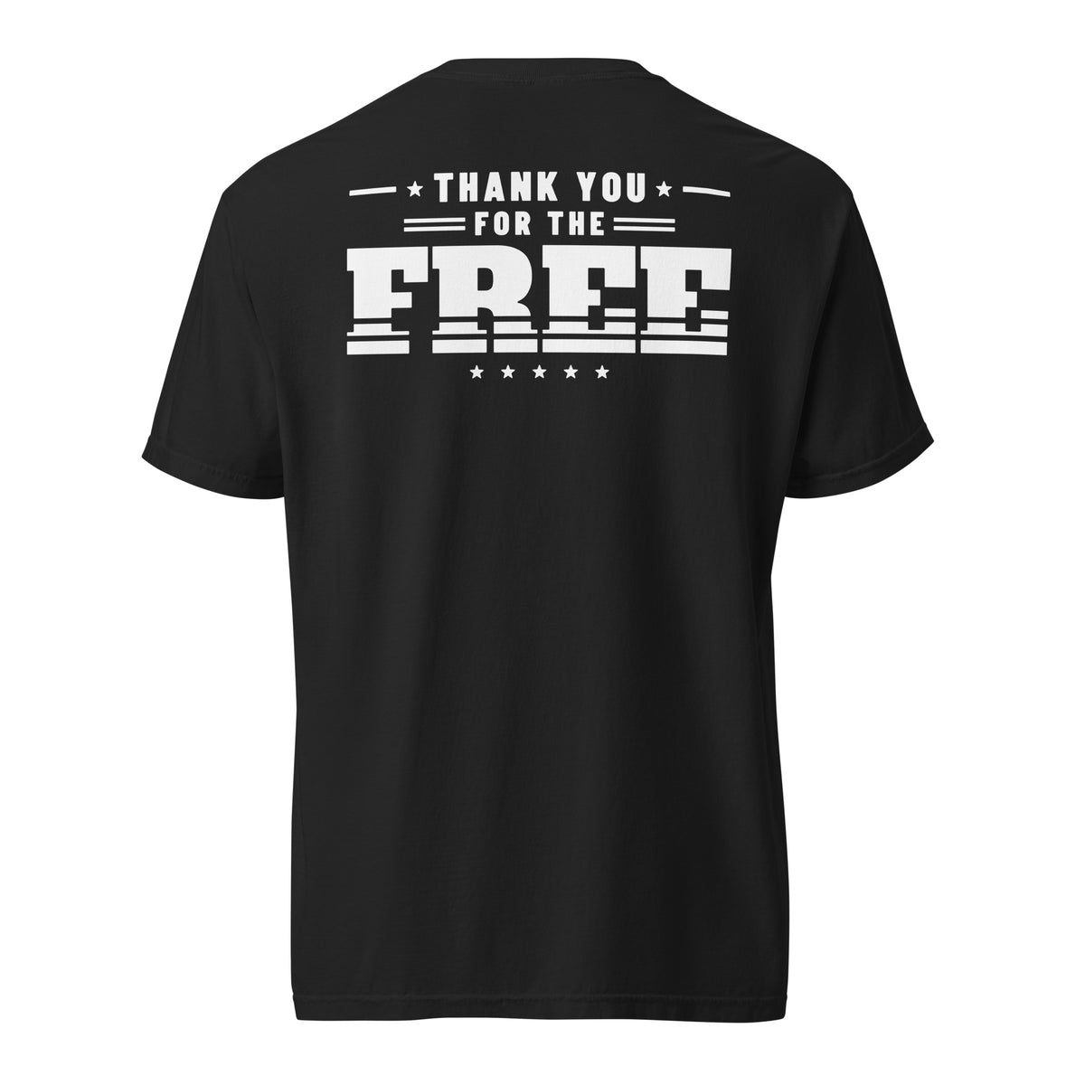 Thank You for the Free Tee, Black, back | True American