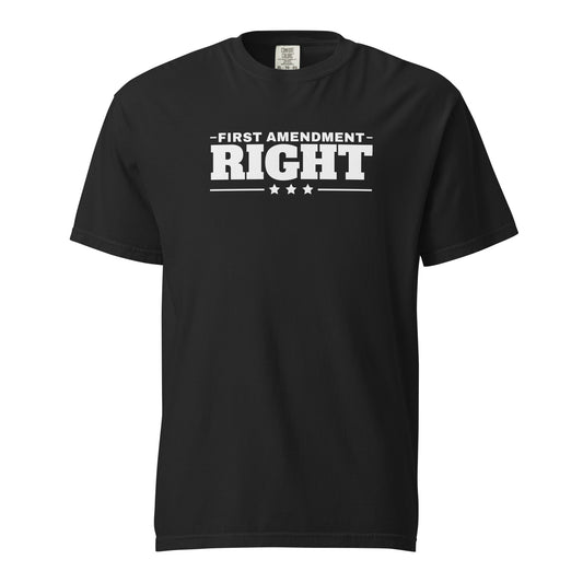 First Amendment Right / Freedom of Speech Tee Black flat front | True American