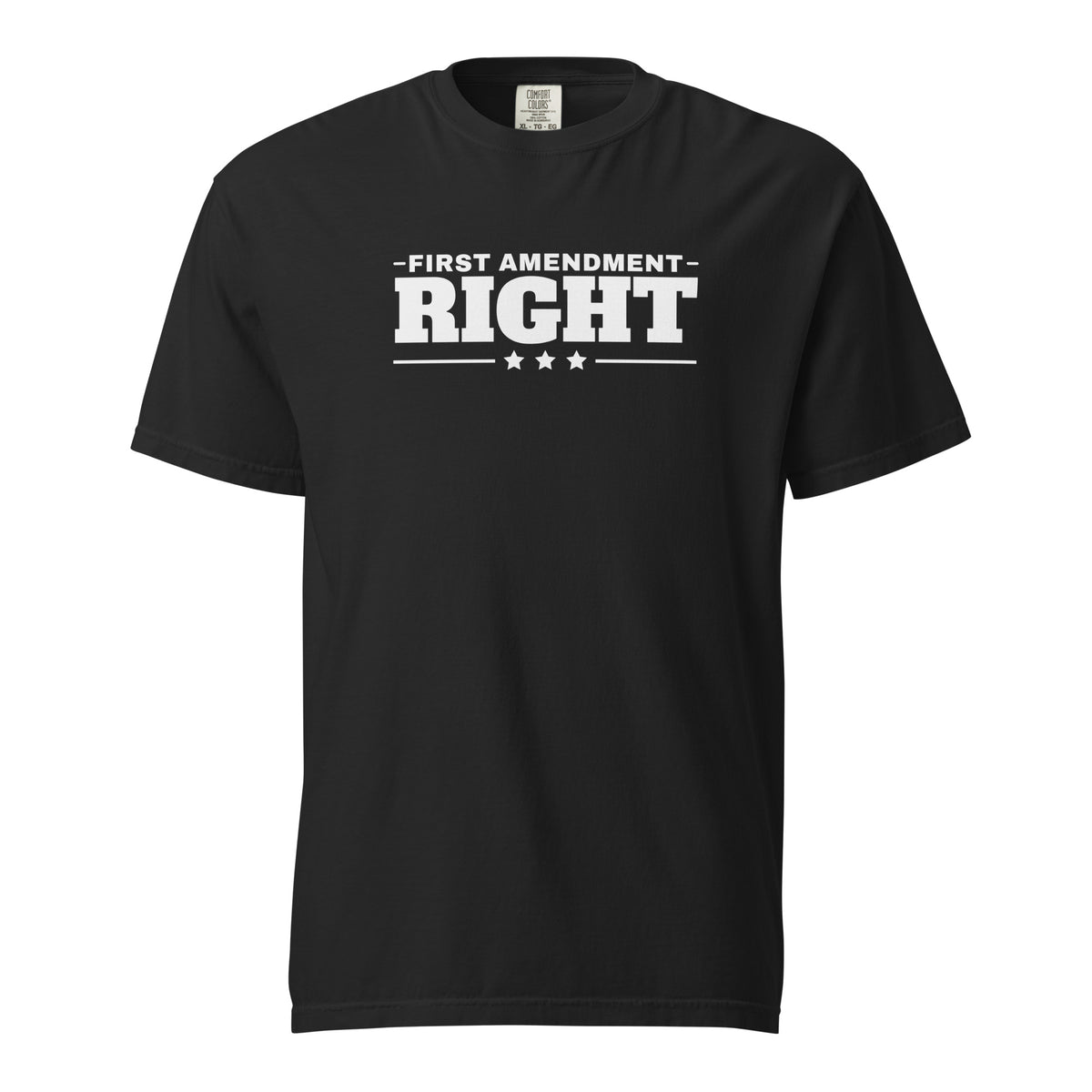First Amendment Right / Freedom of Speech DTG Tee Black flat front | True American