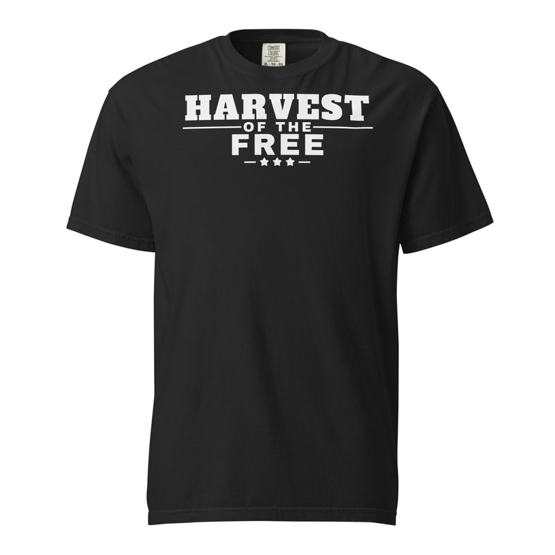Harvest of the Free Heavyweight Tee, Black, front | True American