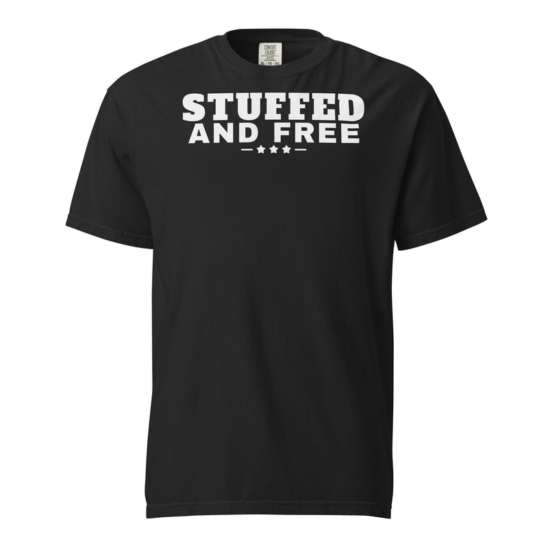 Stuffed and Free Heavyweight Tee, Black, front | True American