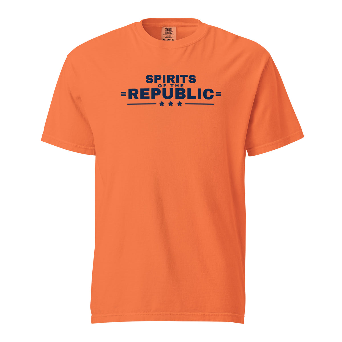 Spirits of the Republic Heavyweight Tee Burnt Orange flat front | True American