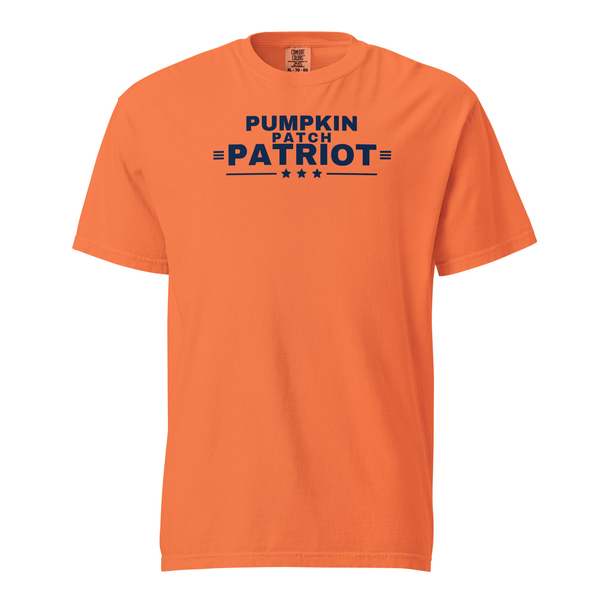 Pumpkin Patch Patriot Heavyweight Tee Burnt Orange flat front | True American