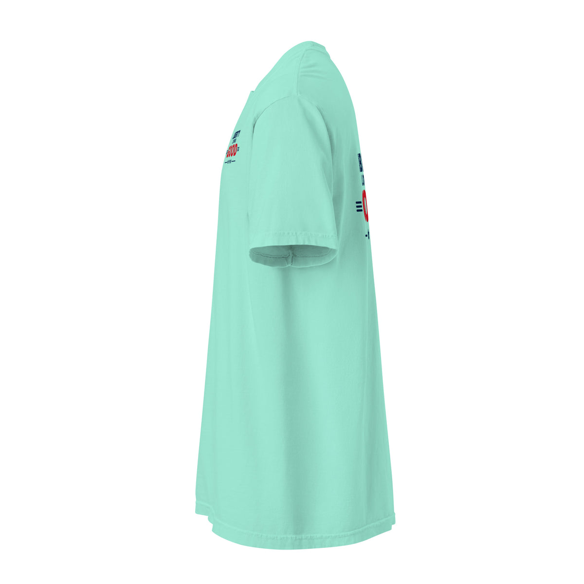 Liberty Looks Good Heavyweight Tee, Chalky Mint, left side | True American