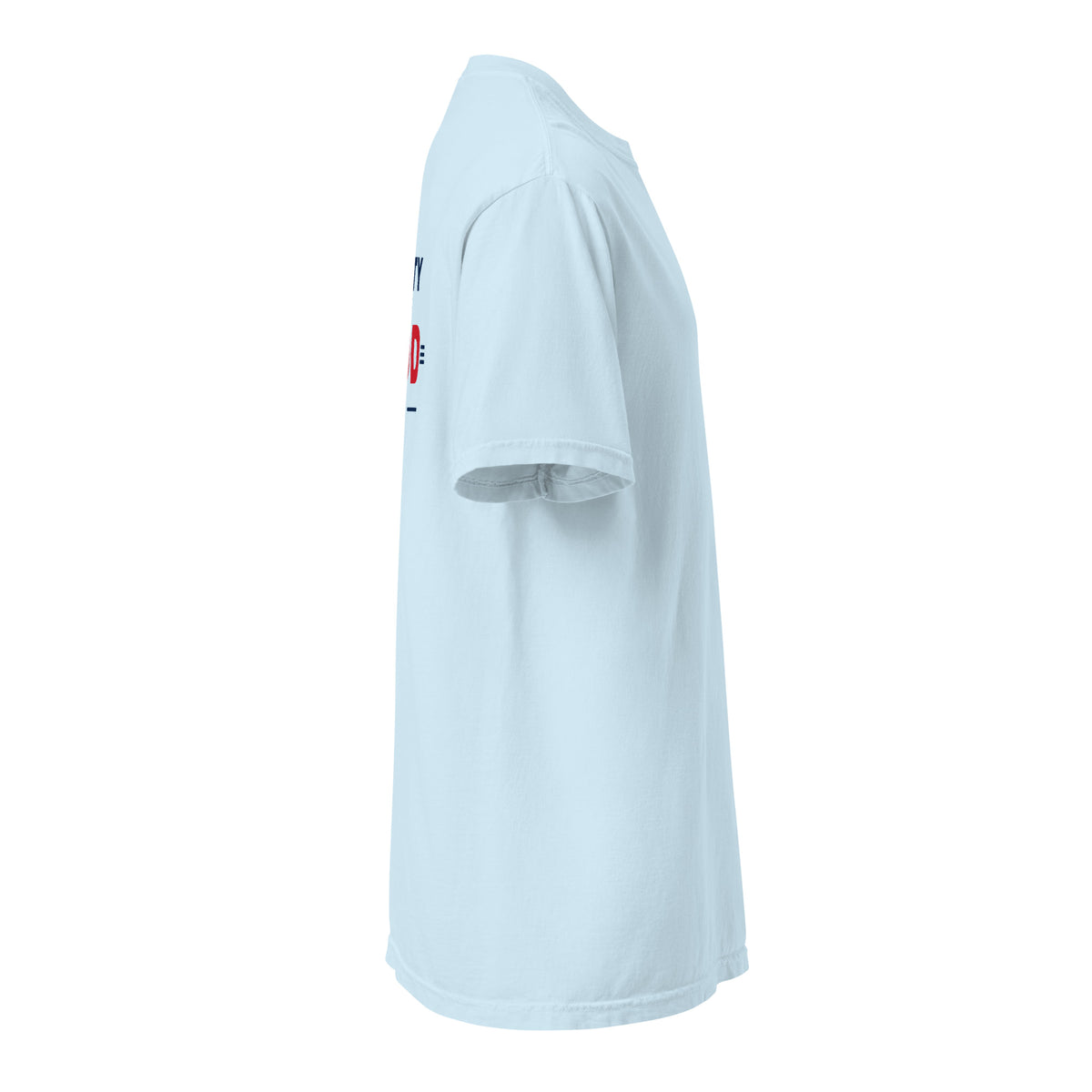 Liberty Looks Good Heavyweight Tee, Chambray, right side | True American