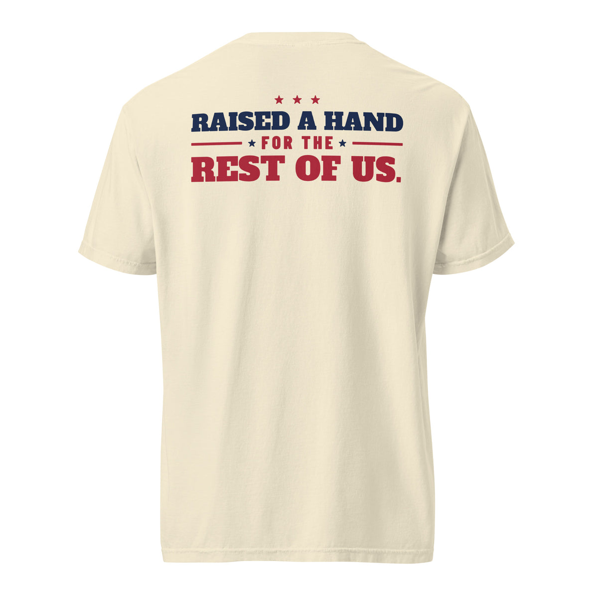 Raised a Hand Tee, Ivory, back | True American