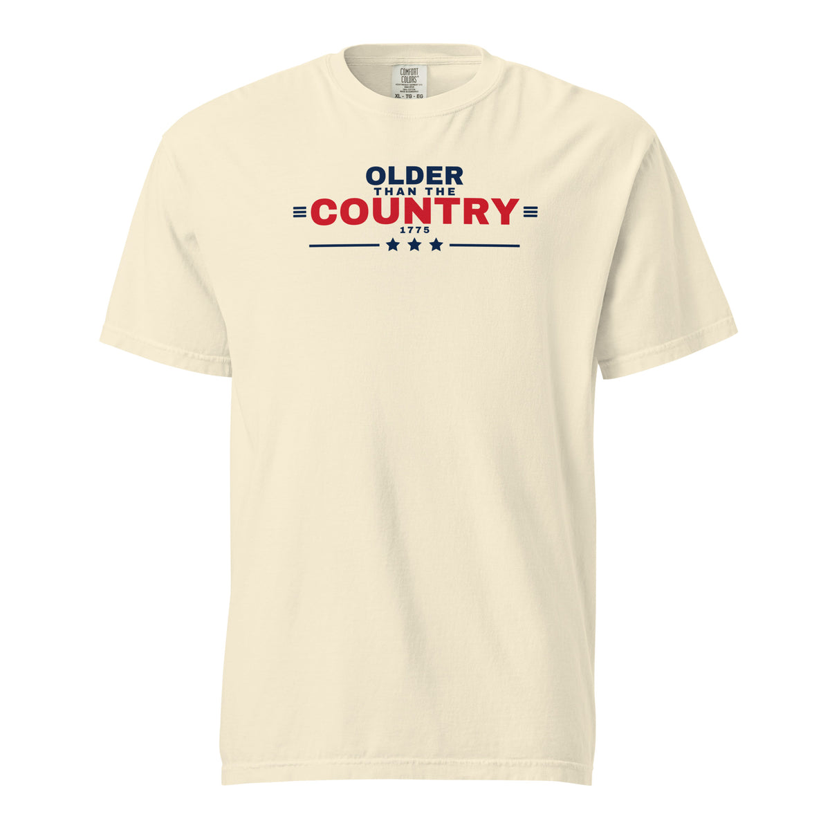 Older Than the Country Heavyweight Tee Ivory flat front | True American