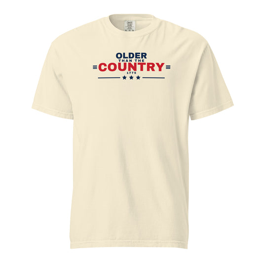 Older Than the Country Heavyweight Tee Ivory flat front | True American