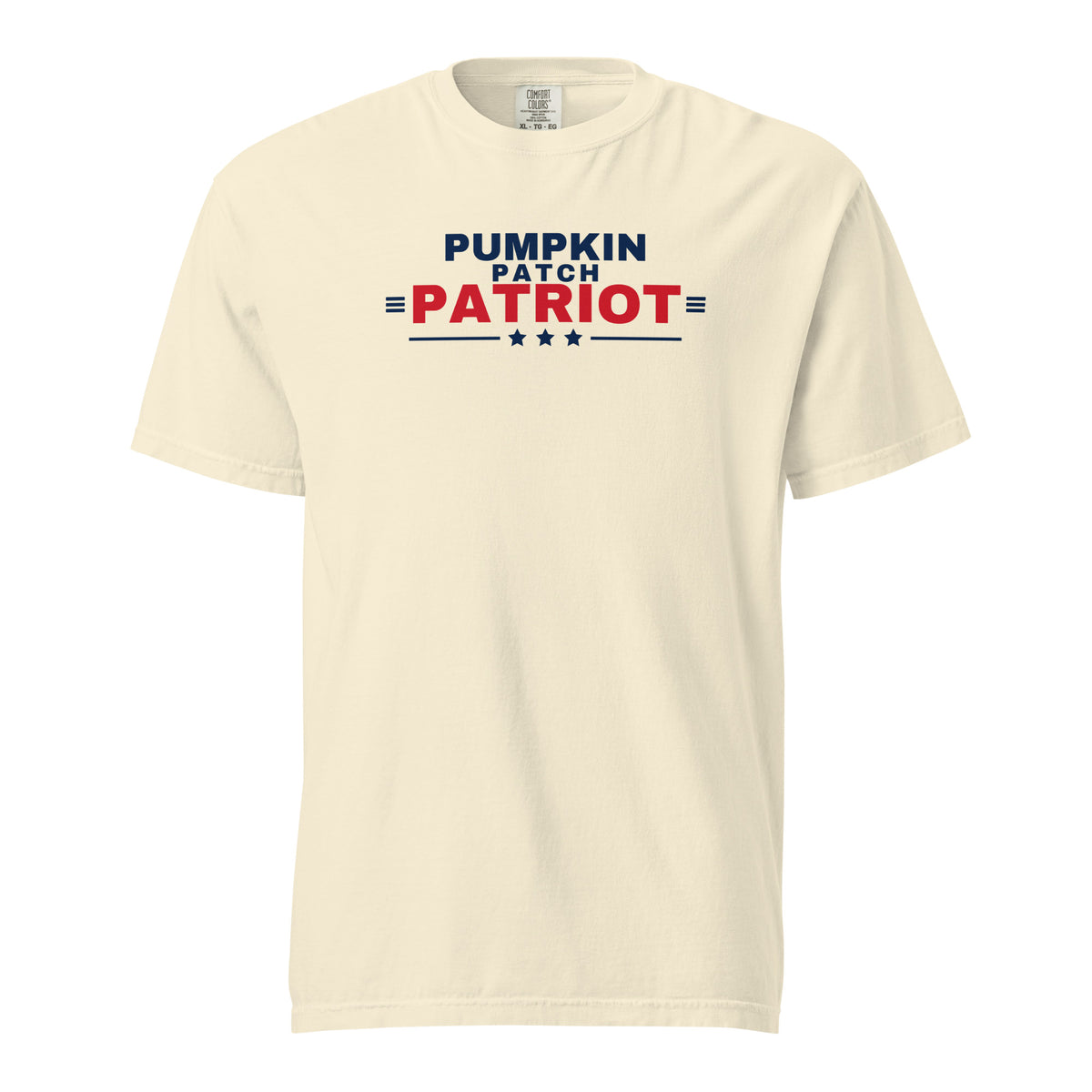 Pumpkin Patch Patriot Heavyweight Tee Ivory flat front | True American